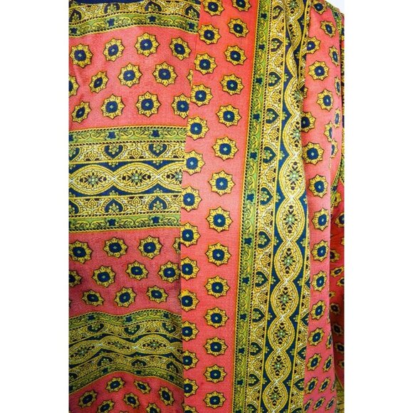 Vtg Fifth Avenue Robe by M.W. Wrap Around Style Shift Style Attached Overcoat - Picture 2 of 4